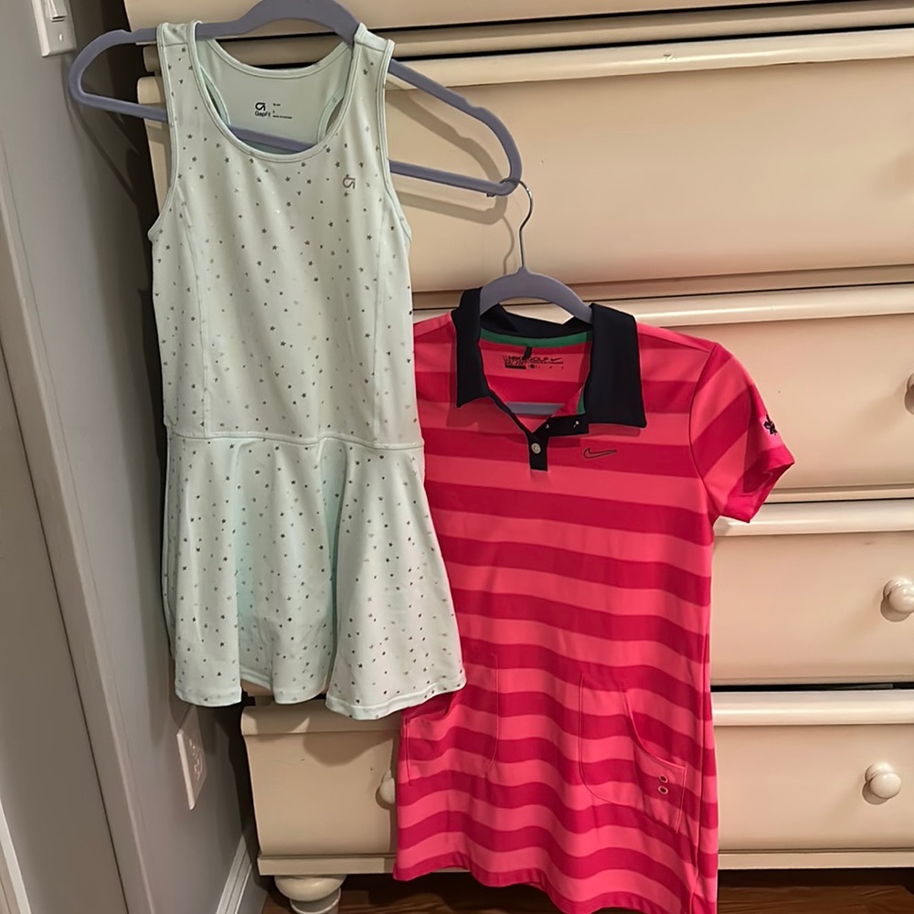Lot of Athletic Dresses, size Big Girls Large (10) Nike Golf and Gap Fit